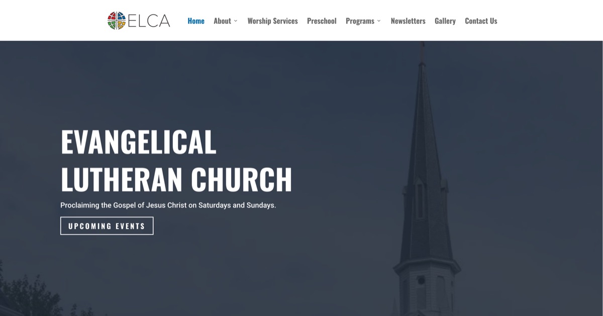 Homepage of the Evangelical Lutheran Church website