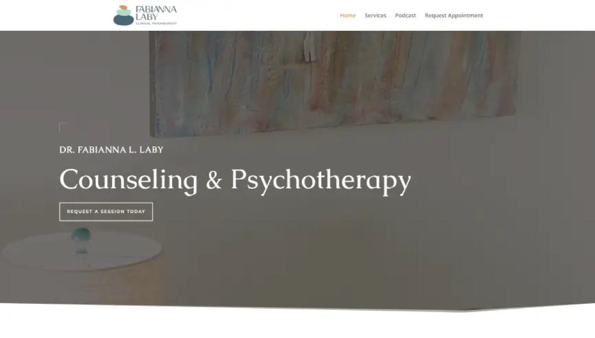 Homepage of the Fabi Laby, PsyD website