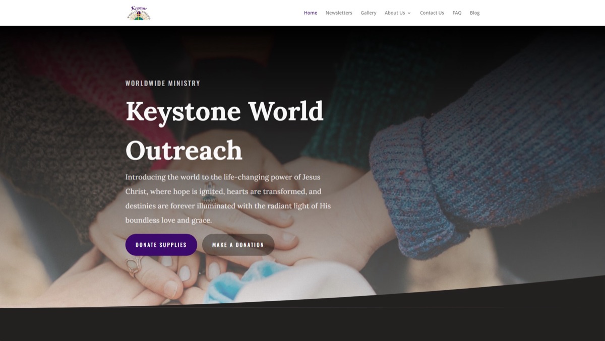 Homepage of the KW Outreach website